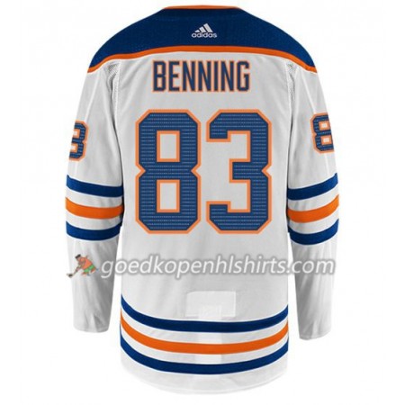 Edmonton Oilers MATT BENNING 83 Adidas Wit Authentic Shirt - Mannen